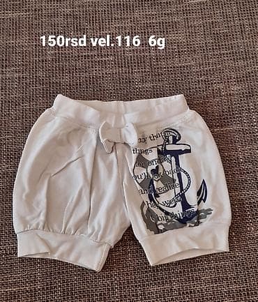Beli dečiji šorts sa mornarskim motivom (sidro) i štampanim tekstom na na lalafo.rs Beli dečiji šorts sa mornarskim motivom (sidro) i štampanim tekstom na