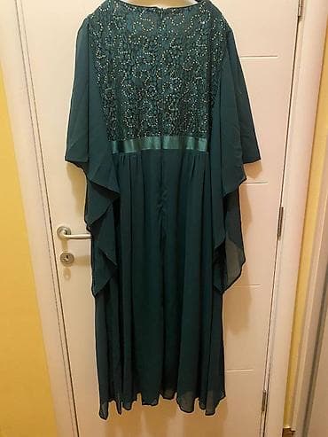 Elegantna svečana duga haljina u smaragdno zelenoj boji. 4XL - Kroj na lalafo.rs — 4 Elegantna svečana duga haljina u smaragdno zelenoj boji. 4XL - Kroj — 4
