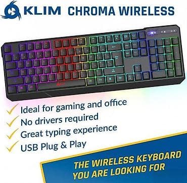 Electronics: KLIM CHROMA RGB BEZICNA TASTATURA NOVA WIRELESS SVETLECA TOP | Cene at lalafo.rs — 7 Electronics: KLIM CHROMA RGB BEZICNA TASTATURA NOVA WIRELESS SVETLECA TOP | Cene — 7