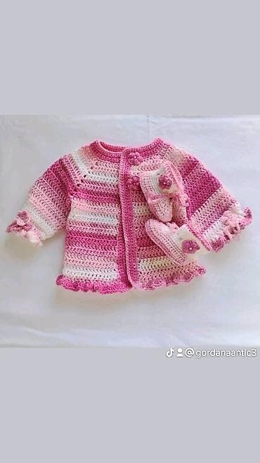 Ručne pletene/hekane bebeće kompletice - Jedinstveni kompleti za na lalafo.rs — 3 Ručne pletene/hekane bebeće kompletice - Jedinstveni kompleti za — 3