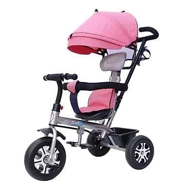 Dečji tricikl sa ručkom i tendom - 3 točka sa punim gumama za na lalafo.rs Dečji tricikl sa ručkom i tendom - 3 točka sa punim gumama za