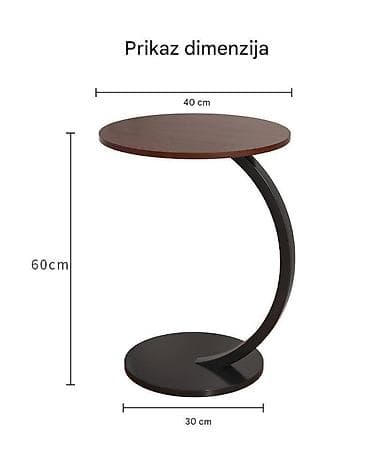 Pomoćni/klub sto modernog dizajna - Okrugla gornja ploča prečnika 40 na lalafo.rs Pomoćni/klub sto modernog dizajna - Okrugla gornja ploča prečnika 40