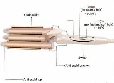 Trostruki uvijač za kosu (Figaro) Profesionalni trostruki uvijač za na lalafo.rs — 2 Trostruki uvijač za kosu (Figaro) Profesionalni trostruki uvijač za — 2