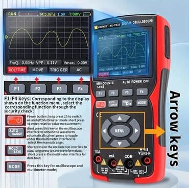 XEAST XE-702S – ručni 2-u-1 digitalni osciloskop + multimetar - 9999 na lalafo.rs — 5 XEAST XE-702S – ručni 2-u-1 digitalni osciloskop + multimetar - 9999 — 5