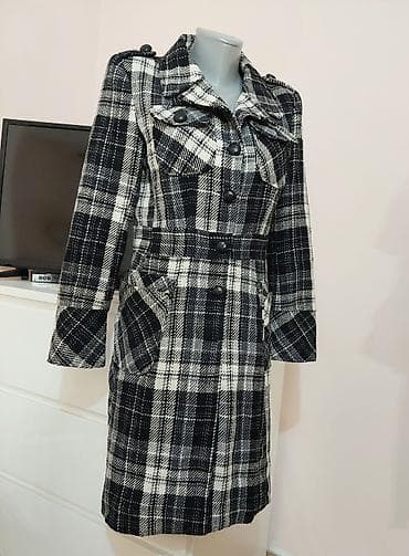 Ženski kaput sa kariranim dezenom (crno‑belo‑sivi) - Kroj na lalafo.rs — 2 Ženski kaput sa kariranim dezenom (crno‑belo‑sivi) - Kroj — 2