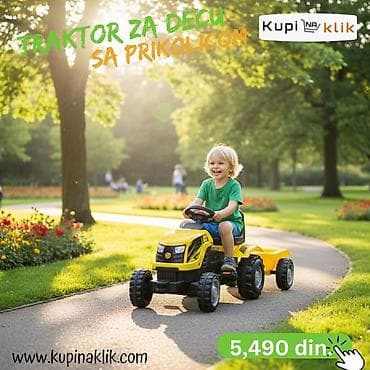 Dečiji traktor sa prikolicom – pedalan - Dizajniran za vožnju na na lalafo.rs — 7 Dečiji traktor sa prikolicom – pedalan - Dizajniran za vožnju na — 7