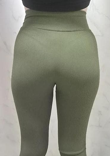 Leggings, Bike shorts: Ženske sportske helanke – rebrasti materijal, visoki struk - Boja at lalafo.rs — 7 Leggings, Bike shorts: Ženske sportske helanke – rebrasti materijal, visoki struk - Boja — 7