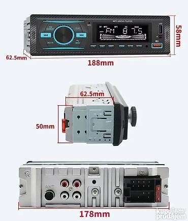 Bluetooth Auto Audio Radio MP3 plejer Stereo 4x60w 925 Auto MP3 na lalafo.rs — 5 Bluetooth Auto Audio Radio MP3 plejer Stereo 4x60w 925 Auto MP3 — 5
