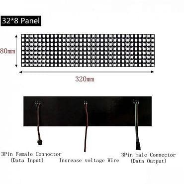 kzubr 500a co2: LED PANEL 8X32 WS2812B 256 PIXEL SMART MODUL | *U ponudi 5V at lalafo.rs — 6 kzubr 500a co2: LED PANEL 8X32 WS2812B 256 PIXEL SMART MODUL | *U ponudi 5V — 6
