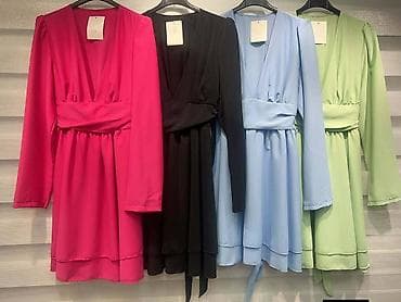 Elegantna mini haljina s preklopom i dugim rukavima - Kroj: mini at lalafo.rs — 4 Elegantna mini haljina s preklopom i dugim rukavima - Kroj: mini — 4