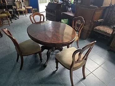Sets of table and chairs: Sto u odlicnom stanju. Duzina 135 cm Sirina 100 cm Visina 77 cm at lalafo.rs — 5 Sets of table and chairs: Sto u odlicnom stanju. Duzina 135 cm Sirina 100 cm Visina 77 cm — 5