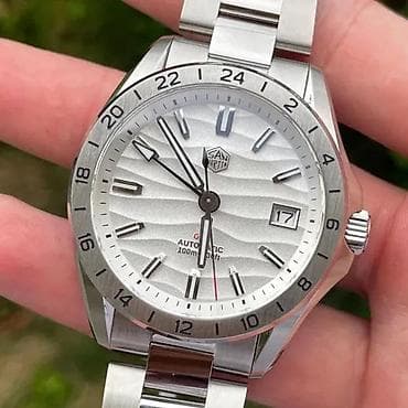 San Martin SN0129 GMT - 39mm - Bela - Seiko NH34 na lalafo.rs — 3 San Martin SN0129 GMT - 39mm - Bela - Seiko NH34 — 3