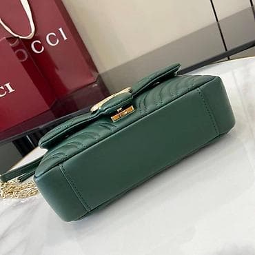 Zelena ženska torba preko ramena sa lancem - Materijal: glatka, meka na lalafo.rs — 6 Zelena ženska torba preko ramena sa lancem - Materijal: glatka, meka — 6