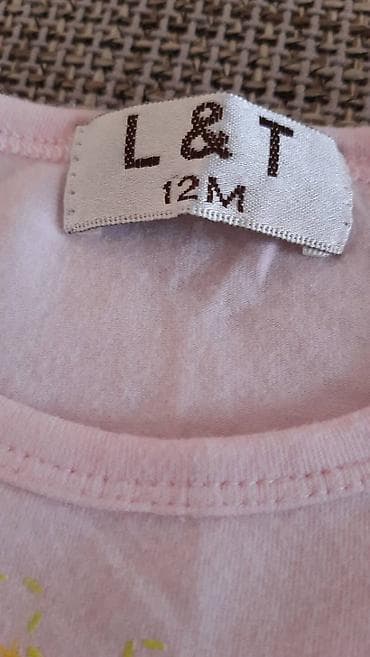Dečija roze majica kratkih rukava marke L&T, veličine 12 meseci na lalafo.rs — 2 Dečija roze majica kratkih rukava marke L&T, veličine 12 meseci — 2