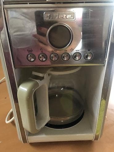 Aparat za kafu marke Ariete, retro dizajna. Krem boje sa hromiranim na lalafo.rs — 4 Aparat za kafu marke Ariete, retro dizajna. Krem boje sa hromiranim — 4