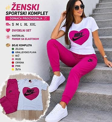 Ženski komplet trenirka + majica kratkih rukava S M L XL 2XL ➡️ 2,100 na lalafo.rs Ženski komplet trenirka + majica kratkih rukava S M L XL 2XL ➡️ 2,100