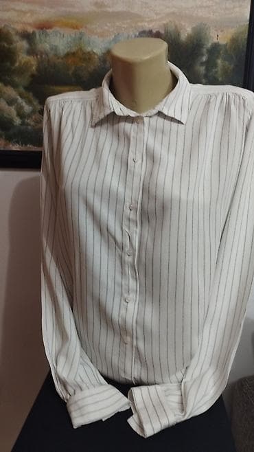 H&M bela košulja na tanke prugice na lalafo.rs — 5 H&M bela košulja na tanke prugice — 5