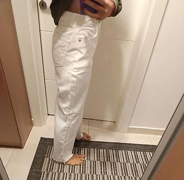 Bela ženska široka farmerka - Kroj: ravan/širok nogavica, visok struk na lalafo.rs — 7 Bela ženska široka farmerka - Kroj: ravan/širok nogavica, visok struk — 7