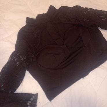 pantalone gina benotti: Elegantna crna crop bluza sa čipkom - Model: kratka bluza sa visokim na lalafo.rs — 2 pantalone gina benotti: Elegantna crna crop bluza sa čipkom - Model: kratka bluza sa visokim — 2