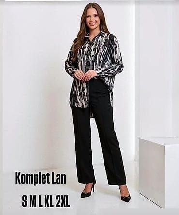 Komplet „Lan“ – elegantan ženski set - Gornji deo: košulja dugih na lalafo.rs Komplet „Lan“ – elegantan ženski set - Gornji deo: košulja dugih