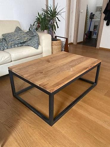 Industrijski klub sto – masivno drvo i metal - Moderan industrijski na lalafo.rs — 2 Industrijski klub sto – masivno drvo i metal - Moderan industrijski — 2