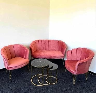 Antique Furniture Sets: Shell set ( 2 fotelje + dvosed ) -Cena za set : 520e Pojedinačno at lalafo.rs — 5 Antique Furniture Sets: Shell set ( 2 fotelje + dvosed ) -Cena za set : 520e Pojedinačno — 5
