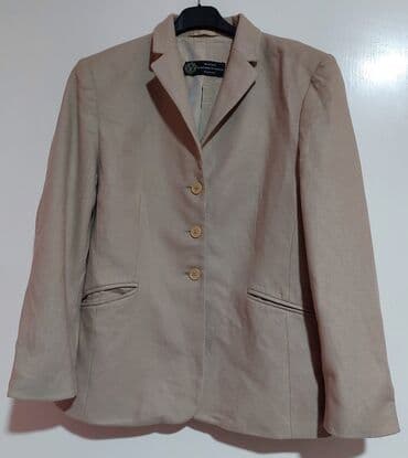 Ženski sako u bež boji - Kroj: klasičan, strukiran, sa reverima - na lalafo.rs Ženski sako u bež boji - Kroj: klasičan, strukiran, sa reverima -