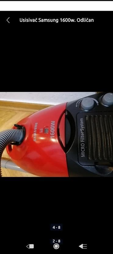 Usisivač samsung na vrećicu. ispravan dobar 1600 w. Dobar na lalafo.rs — 1 Usisivač samsung na vrećicu. ispravan dobar 1600 w. Dobar — 1