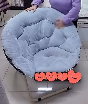 Armchairs: Raskošna papasan fotelja sa debelim, mekanim jastukom u svetloplavoj at lalafo.rs — 1 Armchairs: Raskošna papasan fotelja sa debelim, mekanim jastukom u svetloplavoj — 1