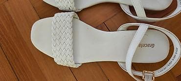 Graceland bele sandale, ravne, broj 38, jednom nošene na lalafo.rs — 3 Graceland bele sandale, ravne, broj 38, jednom nošene — 3