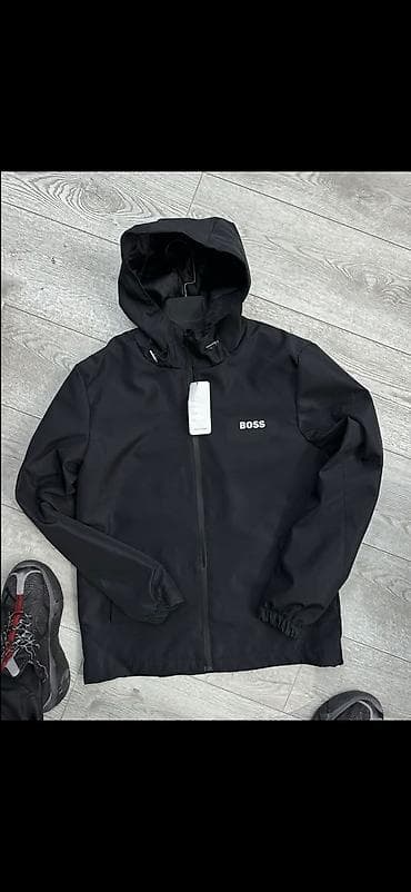 Muška lagana jakna s kapuljačom – crna, sa brendiranim logotipima (A|X na lalafo.rs — 4 Muška lagana jakna s kapuljačom – crna, sa brendiranim logotipima (A|X — 4