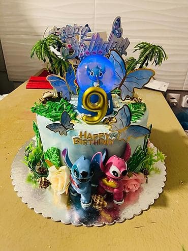 Tematska rođendanska torta – “Stitch” - Okrugla torta dekorisana na lalafo.rs — 4 Tematska rođendanska torta – “Stitch” - Okrugla torta dekorisana — 4