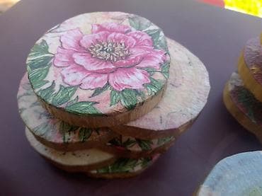 Podmetači od punog suvog drveta. Rađeni dekupaž tehnikom Zaštićeni na lalafo.rs — 3 Podmetači od punog suvog drveta. Rađeni dekupaž tehnikom Zaštićeni — 3