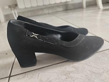 Crne ženske cipele sa srednje visokom blok potpeticom. Elegantno na lalafo.rs — 1 Crne ženske cipele sa srednje visokom blok potpeticom. Elegantno — 1