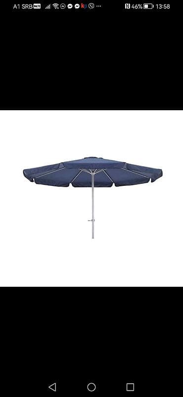 Baštenski suncobran sa bež platnom, idealan za zaštitu od sunca u na lalafo.rs — 9 Baštenski suncobran sa bež platnom, idealan za zaštitu od sunca u — 9