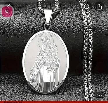 Lanac sa velikim priveskom sa Bogorodicom Hirurski celik nemenja boju at lalafo.rs — 2 Lanac sa velikim priveskom sa Bogorodicom Hirurski celik nemenja boju — 2