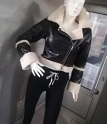 Ženska kraća jakna sa krznenom postavom (aviator/biker stil) - na lalafo.rs — 2 Ženska kraća jakna sa krznenom postavom (aviator/biker stil) - — 2