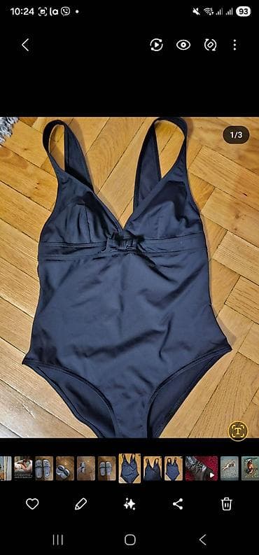 Swimwear: Jednodelni ženski kupaći kostim – crni. - Klasičan kroj sa dubljim at lalafo.rs — 1 Swimwear: Jednodelni ženski kupaći kostim – crni. - Klasičan kroj sa dubljim — 1