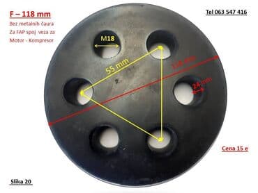 Gumena spojnica za FAP vezu motor/kompresor - Prečnik: 118 mm (F – na lalafo.rs Gumena spojnica za FAP vezu motor/kompresor - Prečnik: 118 mm (F –