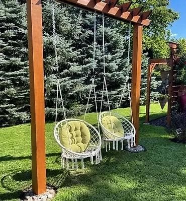 Viseća makrame ljuljaška – boho viseća stolica za dvorište, terasu ili na lalafo.rs — 5 Viseća makrame ljuljaška – boho viseća stolica za dvorište, terasu ili — 5