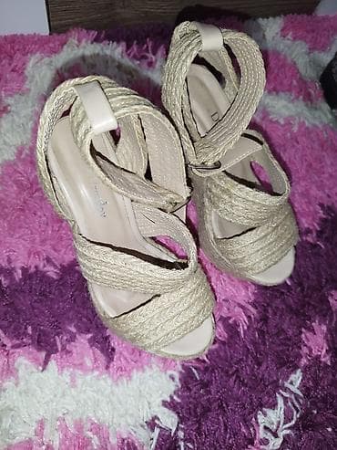 Bež espadrile sandale na punu platformu - Model: ženske sandale sa na lalafo.rs — 2 Bež espadrile sandale na punu platformu - Model: ženske sandale sa — 2