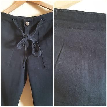 pantalone butiku ali: Crne ženske pantalone, širokog kroja sa ravnom nogavicom. Model sa na lalafo.rs — 3 pantalone butiku ali: Crne ženske pantalone, širokog kroja sa ravnom nogavicom. Model sa — 3