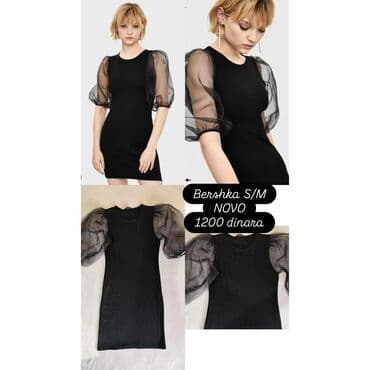 Bershka S (EU 36), bоја - Crna, Večernji, maturski, Drugi tip rukava na lalafo.rs Bershka S (EU 36), bоја - Crna, Večernji, maturski, Drugi tip rukava