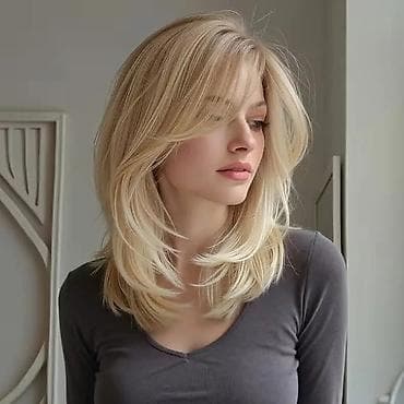 Plava perika do ramena sa šiškama – prirodan izgled i meko slaganje na lalafo.rs Plava perika do ramena sa šiškama – prirodan izgled i meko slaganje