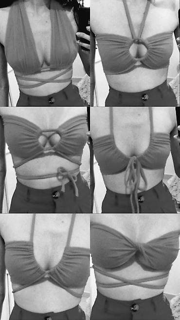 Majica crop top koja se moze nositi na vise nacina,sa na lalafo.rs Majica crop top koja se moze nositi na vise nacina,sa