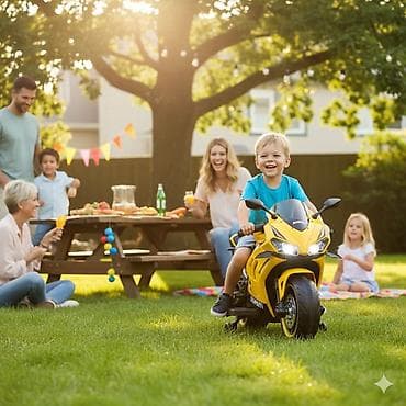 Dečji električni motor – sportski model, žuta boja - Realističan na lalafo.rs — 5 Dečji električni motor – sportski model, žuta boja - Realističan — 5