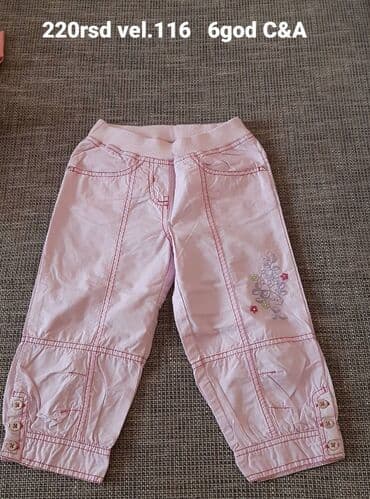 Pantalone: 3/4 pantalone, 116-122, bоја - Roze na lalafo.rs Pantalone: 3/4 pantalone, 116-122, bоја - Roze