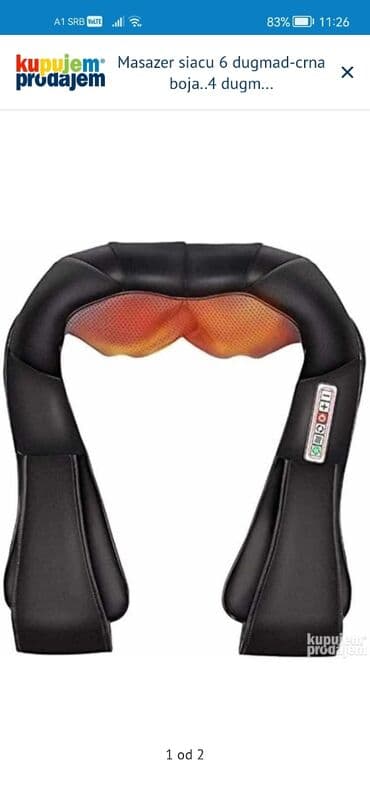 Thermal Massagers: Shiatsu masažer za vrat, ramena i leđa sa grejanjem - Ergonomski at lalafo.rs — 1 Thermal Massagers: Shiatsu masažer za vrat, ramena i leđa sa grejanjem - Ergonomski — 1