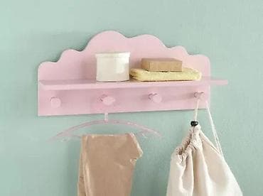 Kids' furniture: Zidna polica sa kukicama – „oblaci“ - Dekorativna polica za dečiju at lalafo.rs — 1 Kids' furniture: Zidna polica sa kukicama – „oblaci“ - Dekorativna polica za dečiju — 1