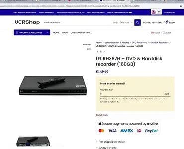 LG RH387H – DVD rekorder sa hard diskom 160 GB Karakteristike: - na lalafo.rs LG RH387H – DVD rekorder sa hard diskom 160 GB Karakteristike: -